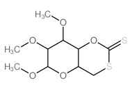 2,3,4-trimethoxy-5,10-dioxa-8-thiabicyclo[4.4.0]decane-9-thione structure