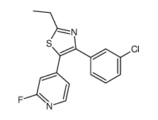 4-(3-chlorophenyl)-2-ethyl-5-(2-fluoropyridin-4-yl)-1,3-thiazole结构式