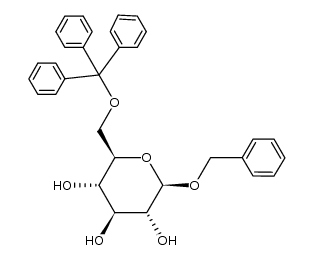 (2R,3R,4S,5S,6R)-2-(benzyloxy)-6-((trityloxy)methyl)tetrahydro-2H-pyran-3,4,5-triol Structure