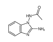 N-(2-amino-benzoimidazol-1-yl)-acetamide结构式