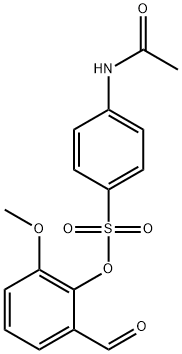 2-formyl-6-methoxyphenyl 4-(acetylamino)-1-benzenesulfonate结构式