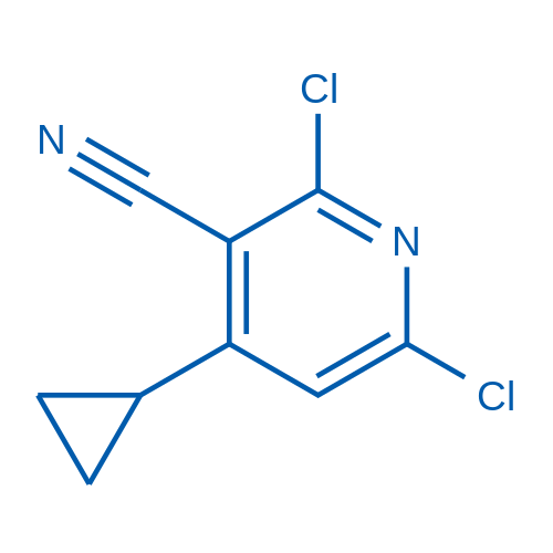 2,6-二氯-4-环丙基烟腈结构式