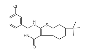 7-tert-butyl-2-(3-chlorophenyl)-2,3,5,6,7,8-hexahydro-1H-[1]benzothiolo[2,3-d]pyrimidin-4-one Structure