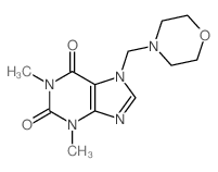 1H-Purine-2,6-dione,3,7-dihydro-1,3-dimethyl-7-(4-morpholinylmethyl)- Structure