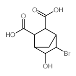 6-bromo-5-hydroxy-norbornane-2,3-dicarboxylic acid结构式