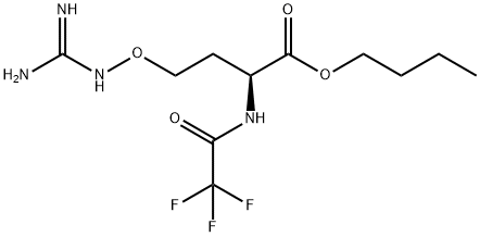 O-[(Aminoiminomethyl)amino]-N-trifluoroacetyl-L-homoserine butyl ester结构式