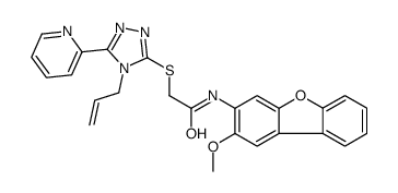 Acetamide, N-(2-methoxy-3-dibenzofuranyl)-2-[[4-(2-propenyl)-5-(2-pyridinyl)-4H-1,2,4-triazol-3-yl]thio]- (9CI) structure