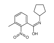 Benzamide, N-cyclopentyl-3-methyl-2-nitro- (9CI) structure