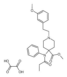 methyl 1-[2-(3-methoxyphenyl)ethyl]-4-[N-(1-oxopropyl)-N-phenylamino]-4-piperidinecarboxylate ethanedioate结构式