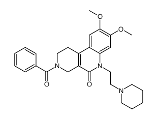 3-benzoyl-8,9-dimethoxy-6-(2-piperidin-1-yl-ethyl)-2,3,4,6-tetrahydro-1H-benzo[c][2,7]naphthyridin-5-one结构式