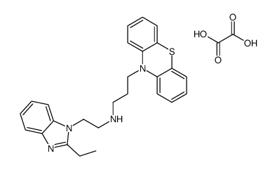 N-[2-(2-ethylbenzimidazol-1-yl)ethyl]-3-phenothiazin-10-ylpropan-1-amine,oxalic acid Structure