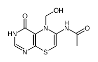 6-acetylamino-5-hydroxymethyl-3,5-dihydro-pyrimido[4,5-b][1,4]thiazin-4-one Structure