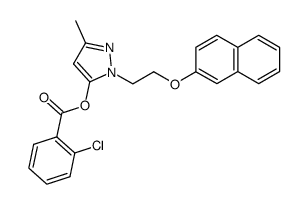 5-(2-chloro-benzoyloxy)-3-methyl-1-(2-naphthalen-2-yloxy-ethyl)-1H-pyrazole Structure