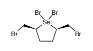 cis-2,5-bis(bromomethyl)tetrahydroselenophene-1,1-dibromide结构式