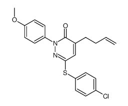 4-But-3-enyl-6-(4-chloro-phenylsulfanyl)-2-(4-methoxy-phenyl)-2H-pyridazin-3-one结构式