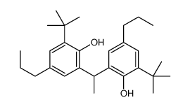 2-tert-butyl-6-[1-(3-tert-butyl-2-hydroxy-5-propylphenyl)ethyl]-4-propylphenol结构式