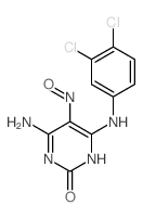 2(1H)-Pyrimidinone,4-amino-6-[(3,4-dichlorophenyl)amino]-5-nitroso-结构式