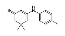 5,5-dimethyl-3-(4-methylanilino)cyclohex-2-ene-1-thione Structure