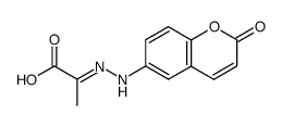 2-(2-(2-oxo-2H-chromen-6-yl)hydrazono)propanoic acid Structure