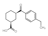 cis-3-(4-ethylbenzoyl)cyclohexane-1-carboxylic acid结构式