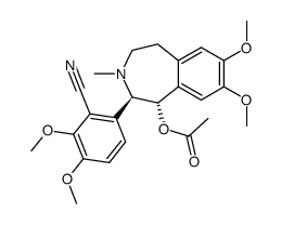 (1S,2R)-2-(2-cyano-3,4-dimethoxyphenyl)-7,8-dimethoxy-3-methyl-2,3,4,5-tetrahydro-1H-benzo[d]azepin-1-yl acetate结构式