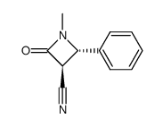 trans-N-methyl-3-cyano-4-phenyl-2-azetidinone Structure