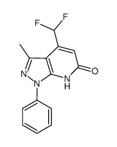 4-difluoromethyl-3-methyl-1-phenyl-6,7-di-hydro-1H-pyrazolo[3,4-b]pyridin-6-one图片