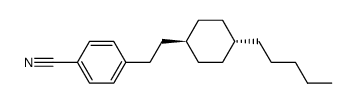 p-[2-(trans-4-pentylcyclohexyl)ethyl]benzonitrile Structure