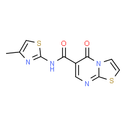 N-(4-methylthiazol-2-yl)-5-oxo-5H-thiazolo[3,2-a]pyrimidine-6-carboxamide结构式