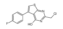 2-(chloromethyl)-5-(4-fluorophenyl)thieno[2,3-d]pyrimidin-4-ol Structure