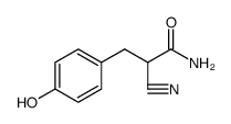 Benzenepropanamide, α-cyano-4-hydroxy Structure