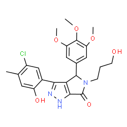 3-(5-Chloro-2-hydroxy-4-methylphenyl)-5-(3-hydroxypropyl)-4-(3,4,5-trimethoxyphenyl)-4,5-dihydropyrrolo[3,4-c]pyrazol-6(1H)-one Structure