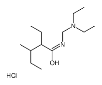 N-(diethylaminomethyl)-2-ethyl-3-methylpentanamide,hydrochloride结构式