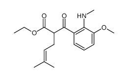 2-(3-Methoxy-2-methylamino-benzoyl)-5-methyl-hex-4-enoic acid ethyl ester结构式