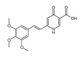 4-Oxo-6-[(E)-2-(3,4,5-trimethoxy-phenyl)-vinyl]-1,4-dihydro-pyridine-3-carboxylic acid结构式