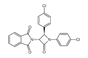 2-[(2R,3R)-1,2-Bis-(4-chloro-phenyl)-4-oxo-azetidin-3-yl]-isoindole-1,3-dione结构式