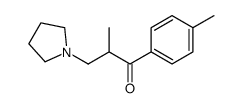 2-methyl-1-(4-methylphenyl)-3-pyrrolidin-1-ylpropan-1-one结构式