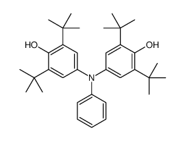 2,6-ditert-butyl-4-(N-(3,5-ditert-butyl-4-hydroxyphenyl)anilino)phenol结构式