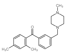 2,4-DIMETHYL-3'-(4-METHYLPIPERAZINOMETHYL) BENZOPHENONE结构式