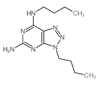 3H-1,2,3-Triazolo[4,5-d]pyrimidine-5,7-diamine,N7,3-dibutyl-结构式