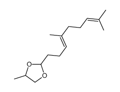 2-(4,8-dimethylnona-3,7-dienyl)-4-methyl-1,3-dioxolane Structure