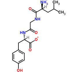 H-LEU-GLY-TYR-OH Structure