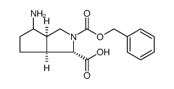 Cyclopenta[c]pyrrole-1,2(1H)-dicarboxylic acid, 4-aminohexahydro-, 2-(phenylmethyl) ester, (1S,3aR,6aS) Structure