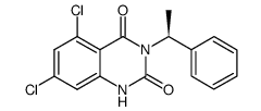 5,7-dichloro-3-((S)-1-phenyl-ethyl)-1H-quinazoline-2,4-dione Structure