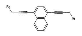 1,4-bis(3-bromo-1-propynyl)naphthalene Structure