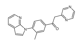 1-(3-methyl-4-(1H-pyrrolo[2,3-b]pyridin-1-yl)phenyl)-2-(pyrazin-2-yl)ethanone Structure