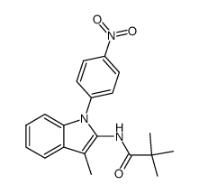 1-(4-nitrophenyl)-2-N-pivaloylamino-3-methylindole结构式