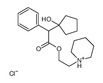 2-piperidin-1-ium-1-ylethyl 2-(1-hydroxycyclopentyl)-2-phenylacetate,chloride Structure