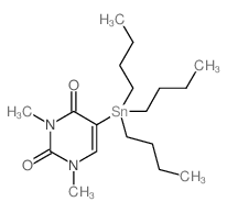 2,4(1H,3H)-Pyrimidinedione, 1,3-dimethyl-5-(tributylstannyl)- structure