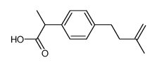 Benzeneacetic acid,-alpha--methyl-4-(3-methyl-3-butenyl)- (9CI)结构式